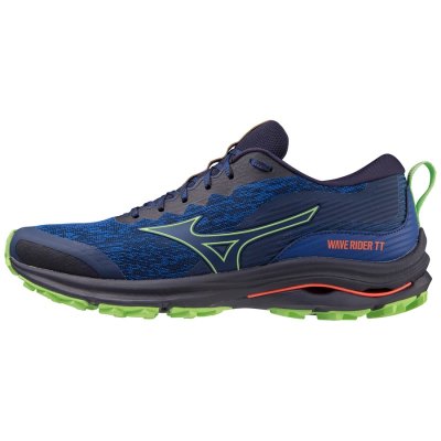 Zapatillas Para Correr Mizuno WAVE Rider Tt Hombre - Azul Marino / Verdes / Rojos - Chile M390CRWMX